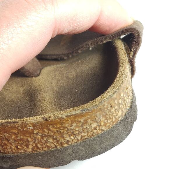 Birkenstock Women's Mayari US8 EU39 Birkibuc Mocha Brown Strappy Slide sandals - Picture 14 of 16